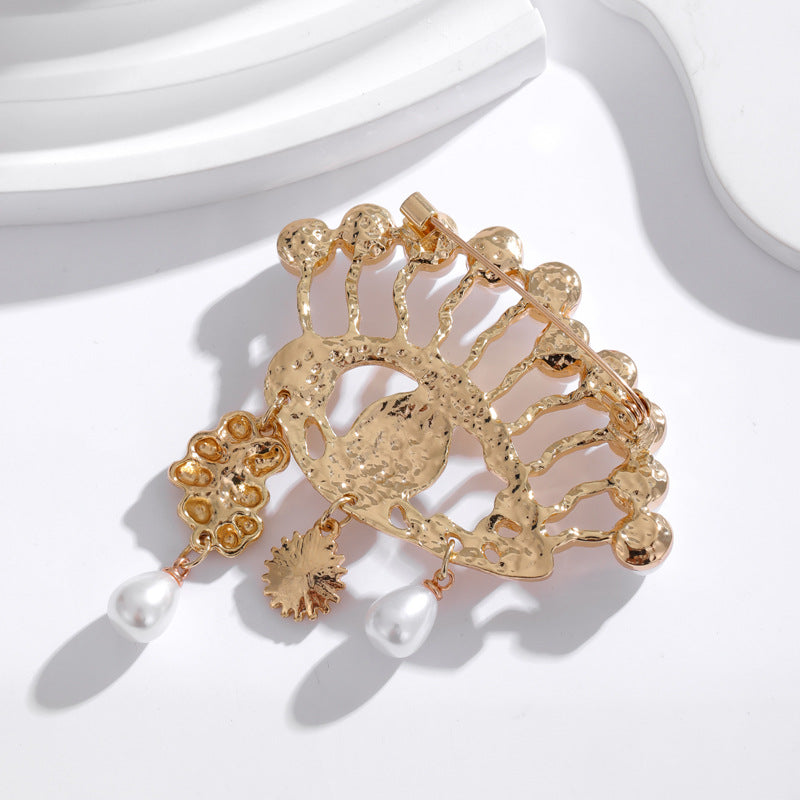 Pearl Evil Eye Alloy Brooch PA5228