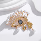 Pearl Evil Eye Alloy Brooch PA5228