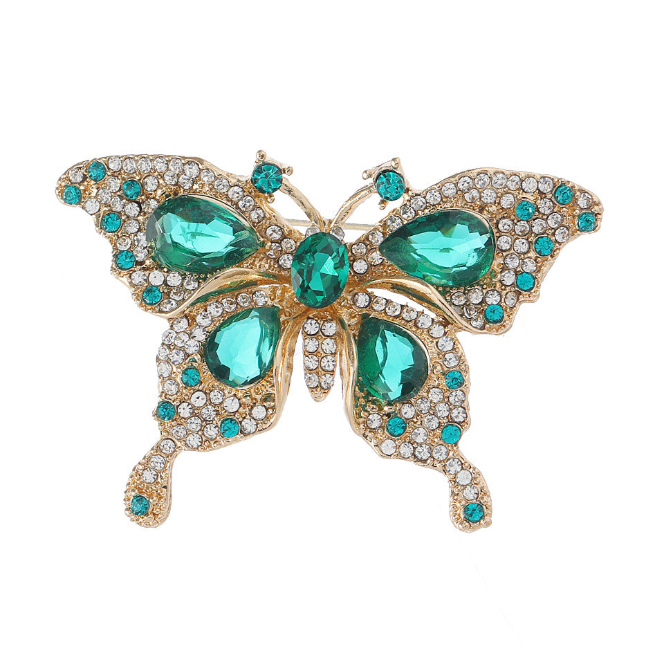 Baroque Butterfly Rhinestone Brooch PA5235