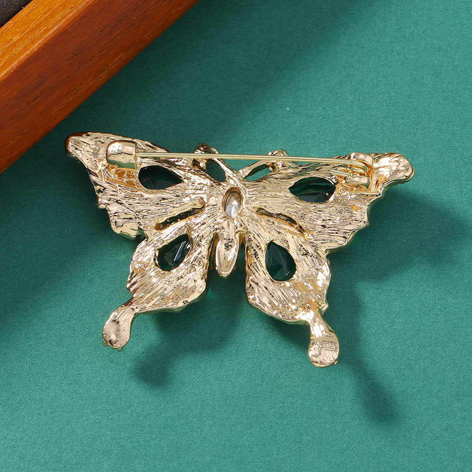 Baroque Butterfly Rhinestone Brooch PA5235