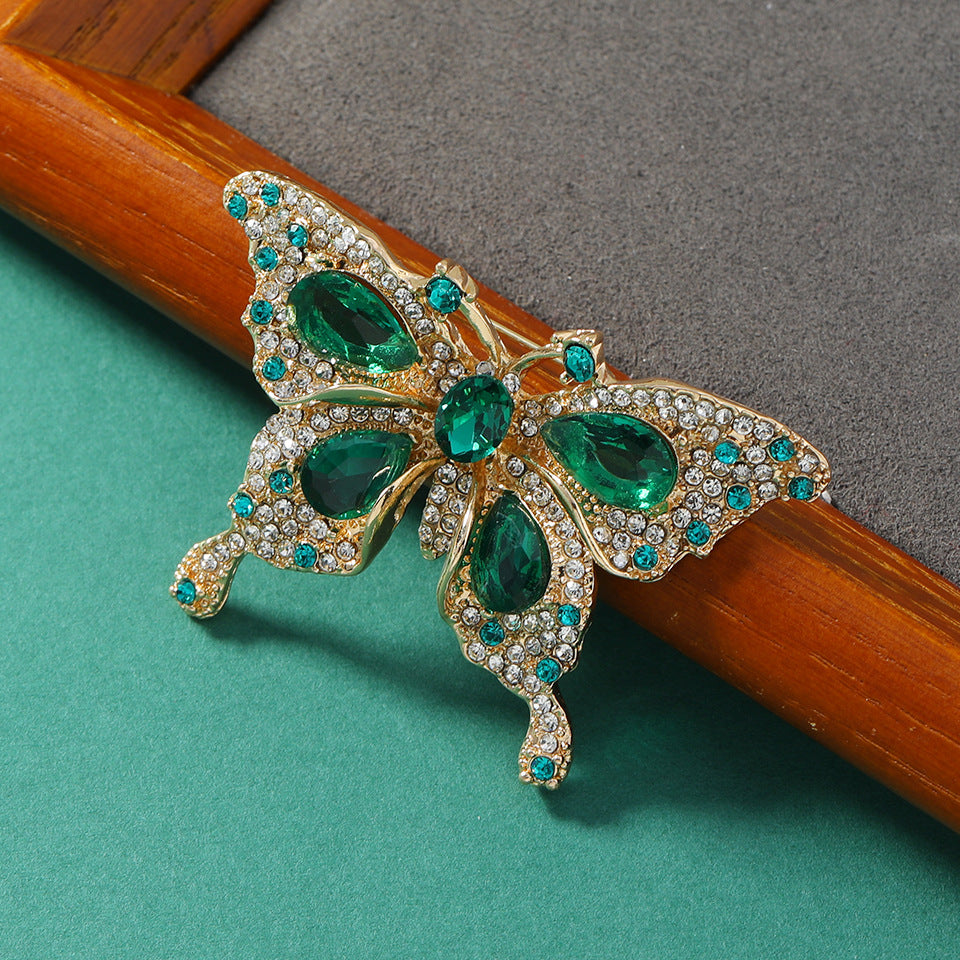 Baroque Butterfly Rhinestone Brooch PA5235