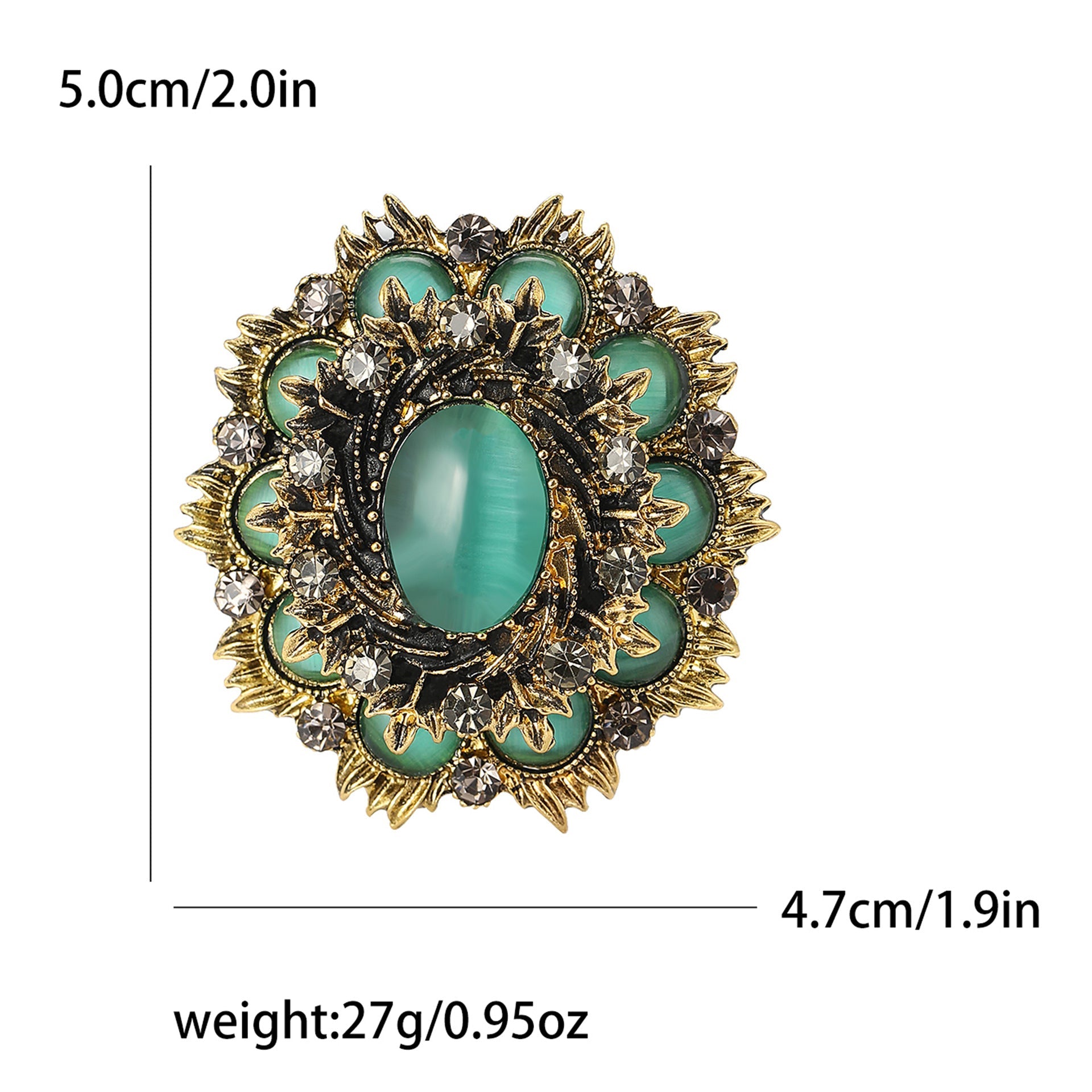 Baroque Retro Cat Eye Brooch PA5239
