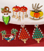 Christmas Santa Claus On Vacation Brooch PA5254