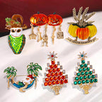 Halloween Evil Pumpkin Enamel Brooch PA5257