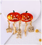 Halloween Evil Pumpkin Enamel Brooch PA5257