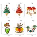 Christmas Santa Claus On Vacation Brooch PA5254
