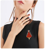 Christmas Tree Rhinestone Brooch PA5258