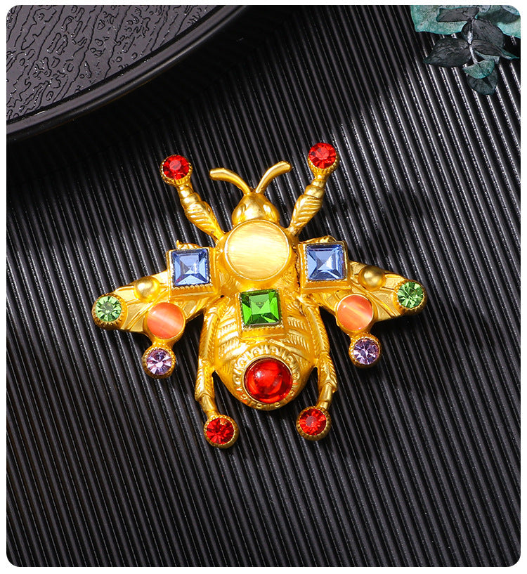 Baroque Rhinestone Inspired Statement Bee Brooch PA5261