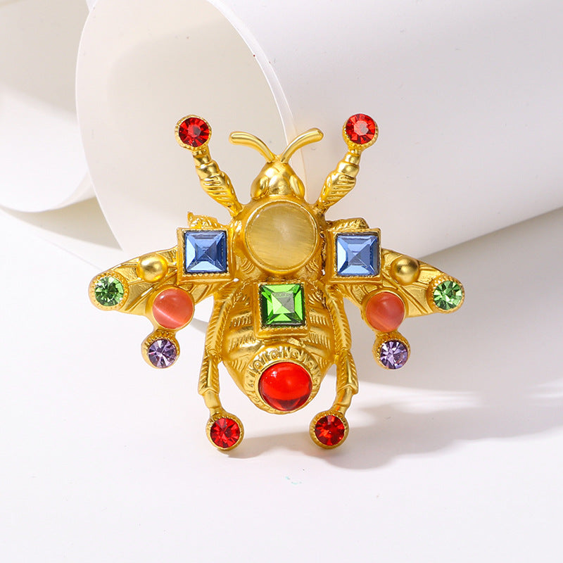Baroque Rhinestone Inspired Statement Bee Brooch PA5261