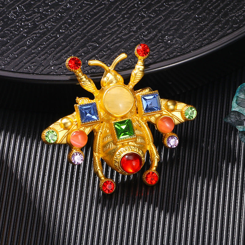Baroque Rhinestone Inspired Statement Bee Brooch PA5261