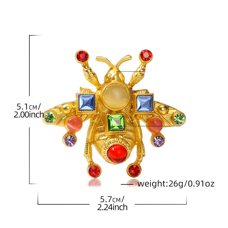 Baroque Rhinestone Inspired Statement Bee Brooch PA5261