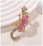 Rhinestone Lizard Animal Brooch PA5271