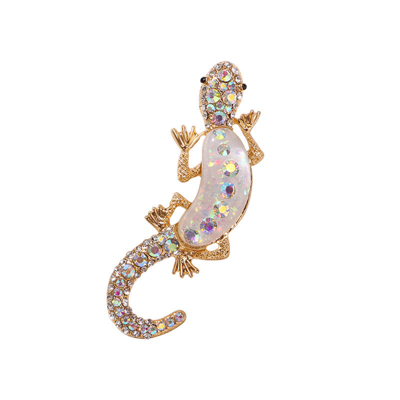 Rhinestone Lizard Animal Brooch PA5271