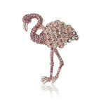 Flamingo Retro Rhinestone Brooch PA5322