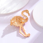 Flamingo Retro Rhinestone Brooch PA5322