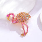 Flamingo Retro Rhinestone Brooch PA5322