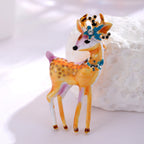 Christmas Baby Deer Enamel Brooch PA5324