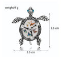 Rhinestone Enamel Sea Turtle Brooch PA5325