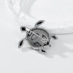 Rhinestone Enamel Sea Turtle Brooch PA5325