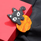 Halloween Little Pumpkin Cat Brooch PA5344