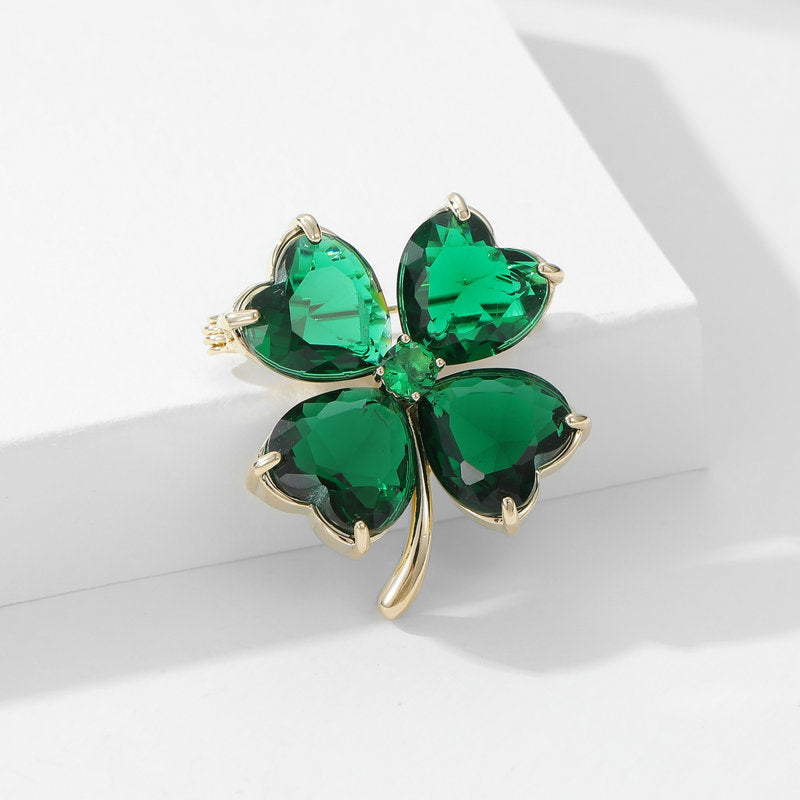 Green Clover Brooch PA5380