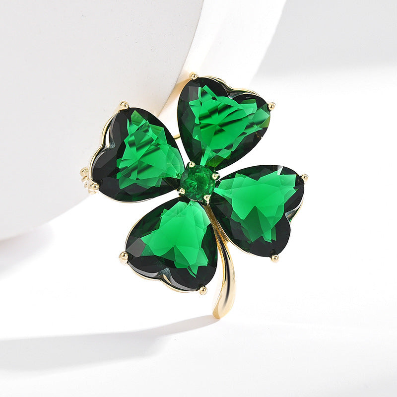 Green Clover Brooch PA5380
