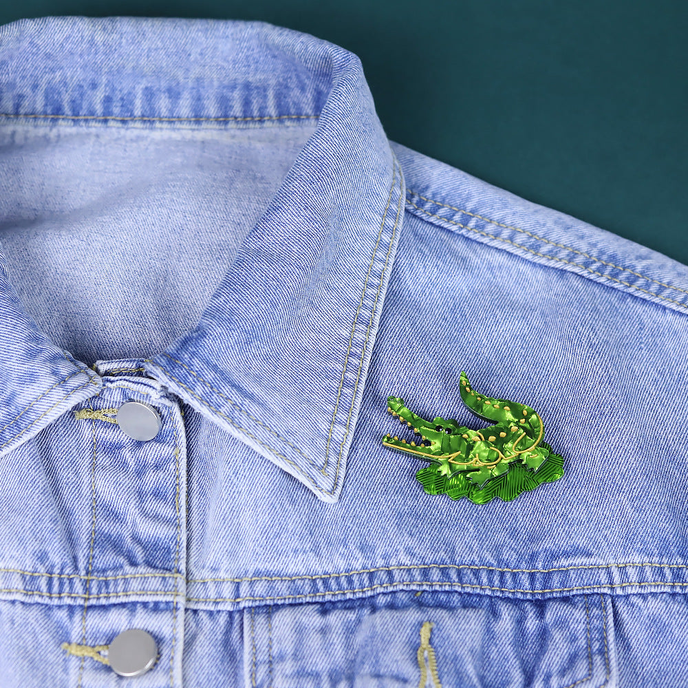 Acrylic Cute Crocodile Brooch PA5384