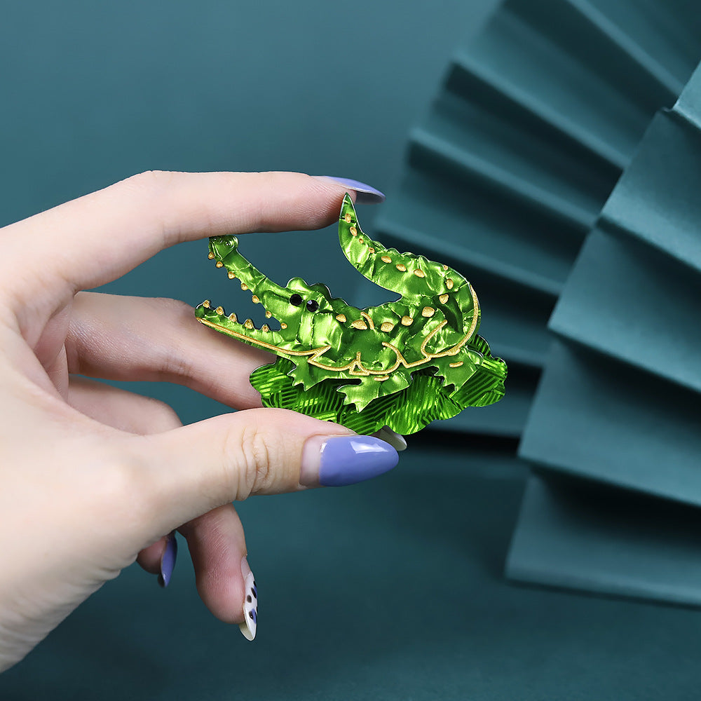 Acrylic Cute Crocodile Brooch PA5384