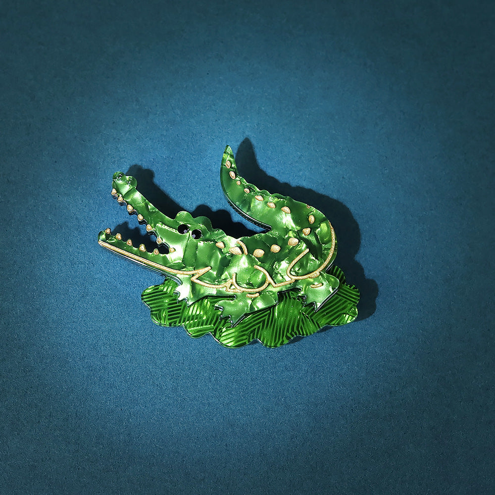 Acrylic Cute Crocodile Brooch PA5384