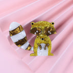Acrylic Cute Rraccoon Animal Brooch PA5385