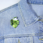 Acrylic Frog Leaf Brooch PA5386