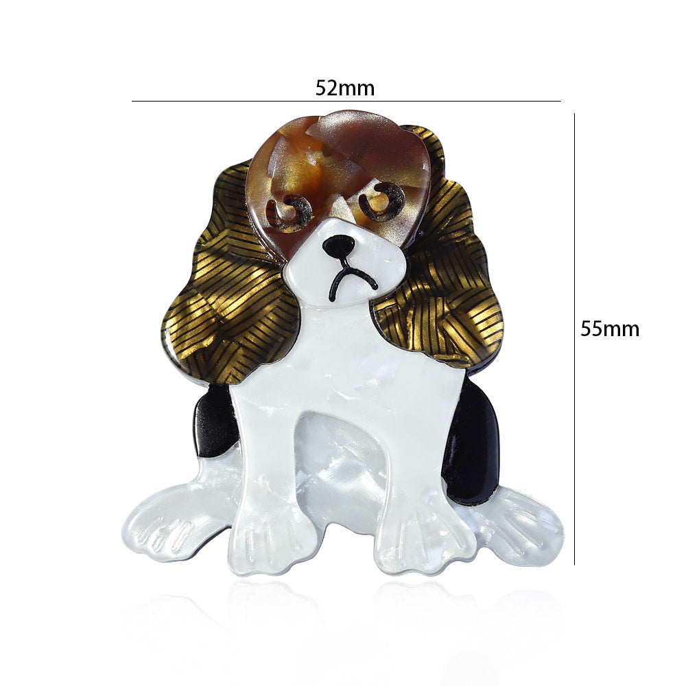 Acrylic Animal Dog Brooch PA5387