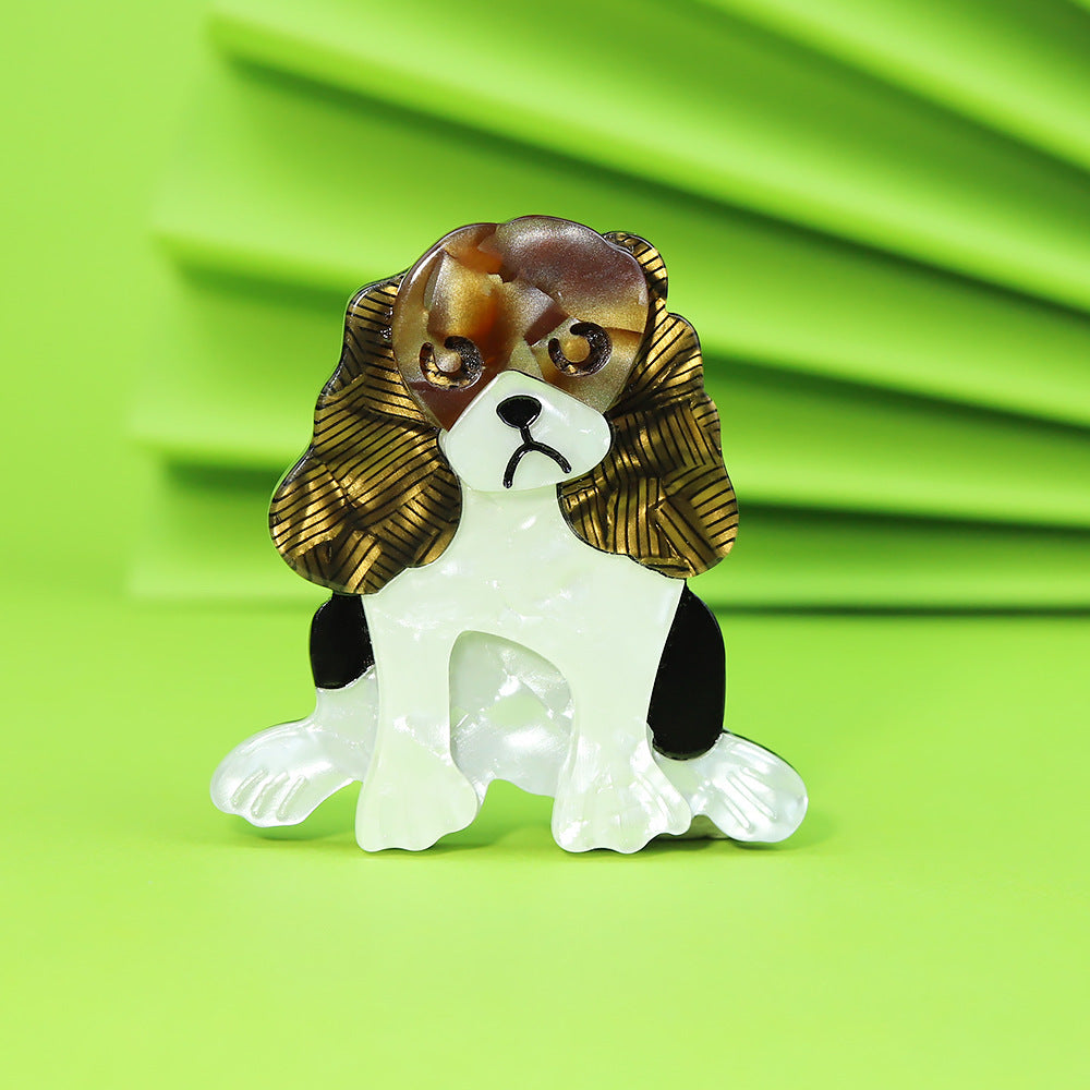 Acrylic Animal Dog Brooch PA5387