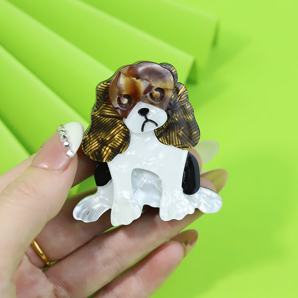Acrylic Animal Dog Brooch PA5387