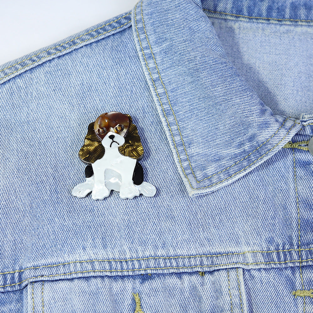 Acrylic Animal Dog Brooch PA5387