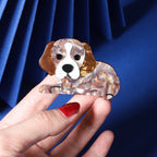 Doberman Dog Acrylic Animal Brooch PA5388