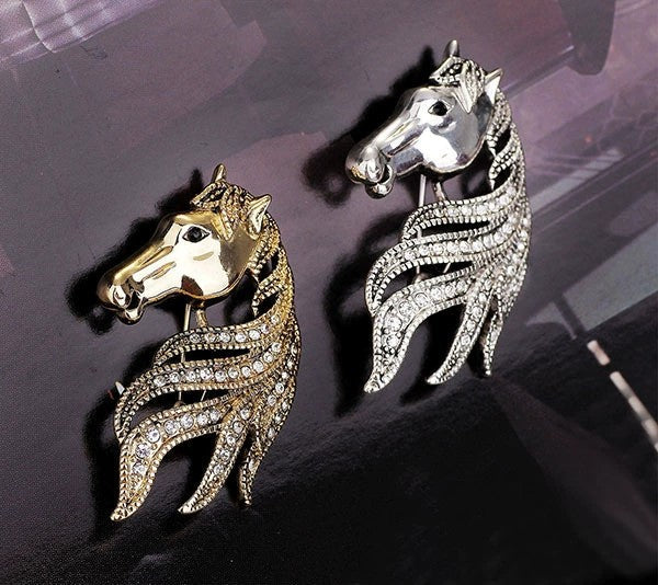 Rhinestone Horse Brooch PA5405