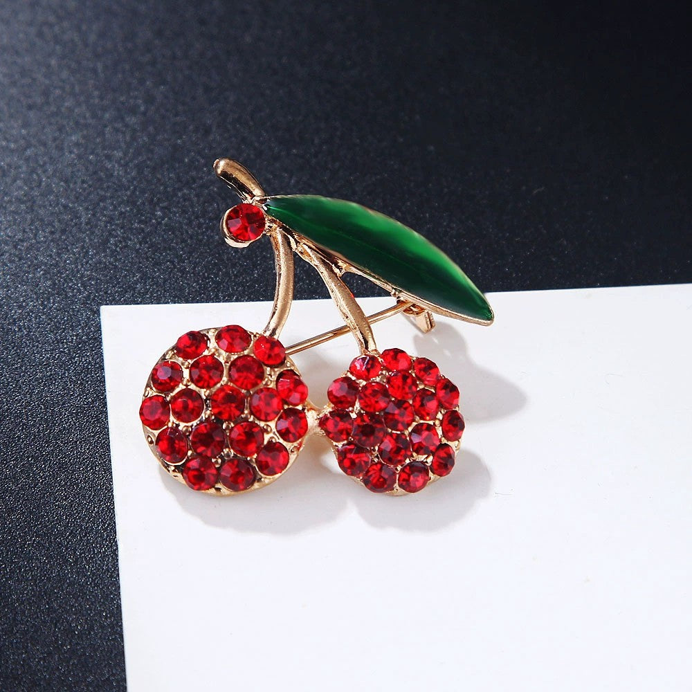 Cherry Drop Oil Brooch PA5424