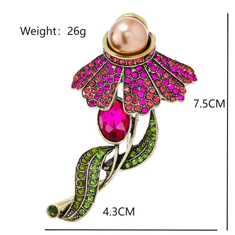 Flower Rhinestone Brooch PA5444