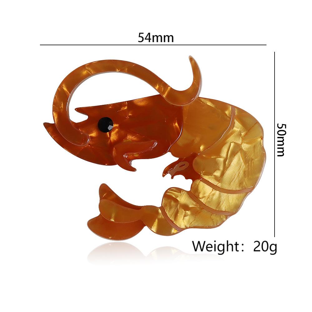 Shrimp Acrylic Brooch PA5450