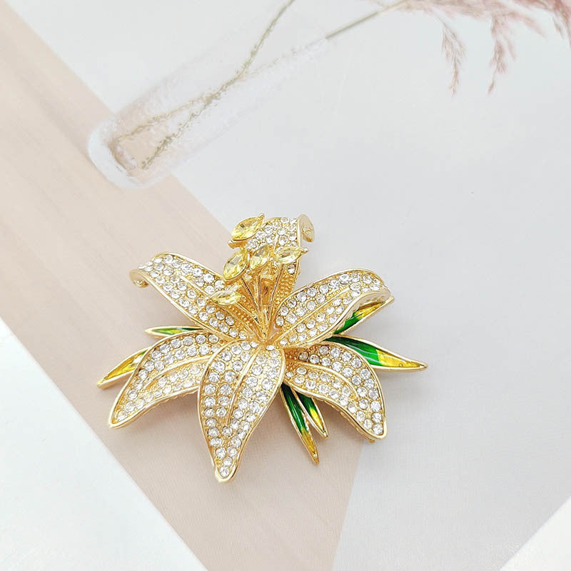 Lily Rhinestone  Alloy Brooch PA5453