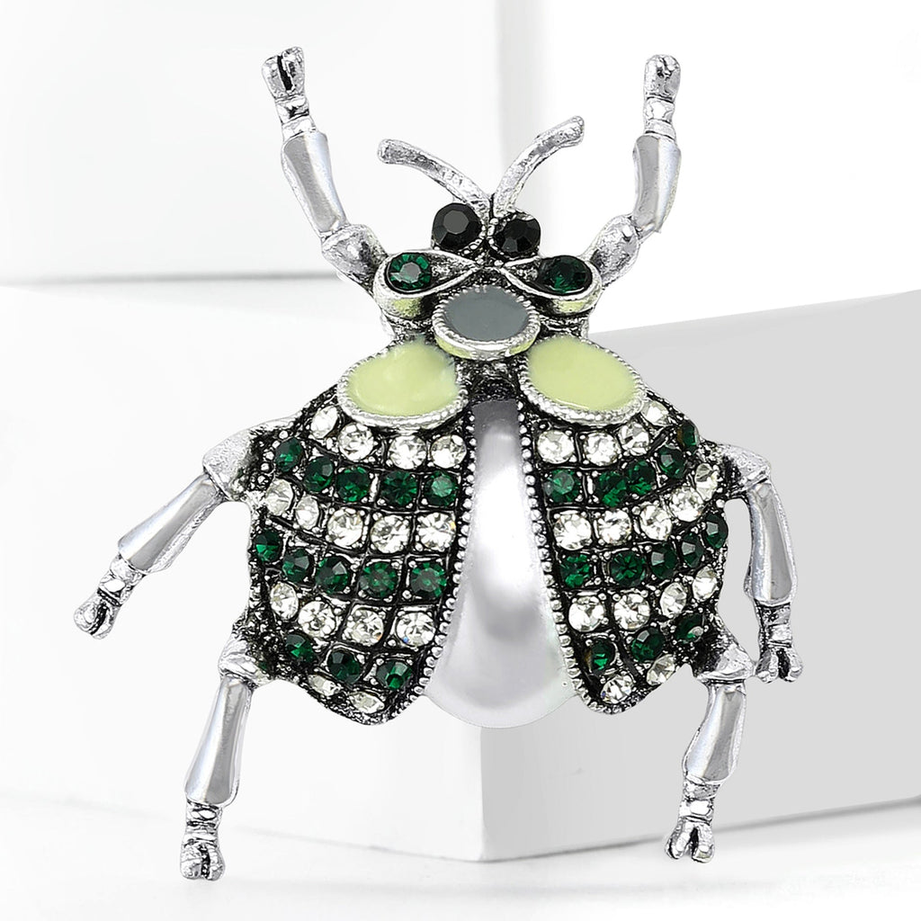 Rhinestone Ladybug Brooch PA5469