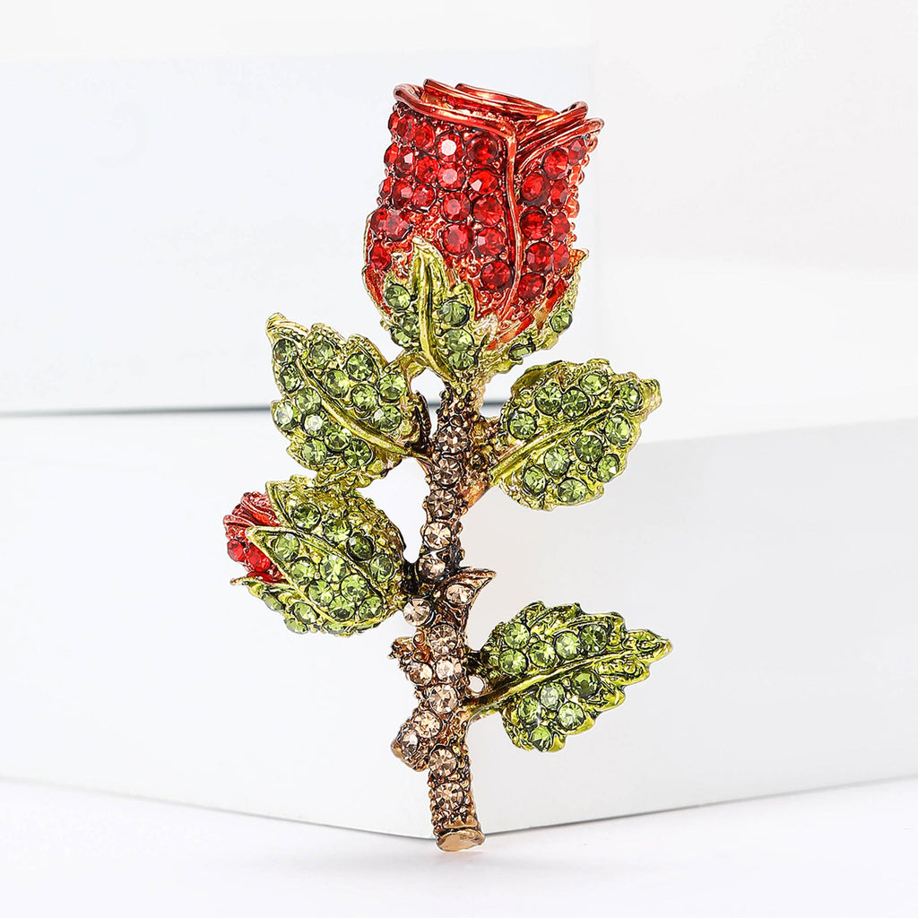 Rose Rhinestone brooch PA5473