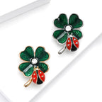 Ladybug Clover Brooch PA5480