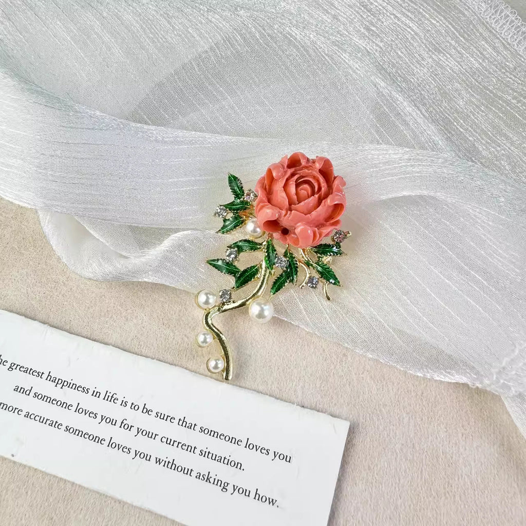 Rose Peony Brooch PA5536