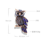 Owl Rhinestone Brooch PA5539