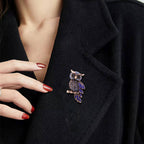 Owl Rhinestone Brooch PA5539