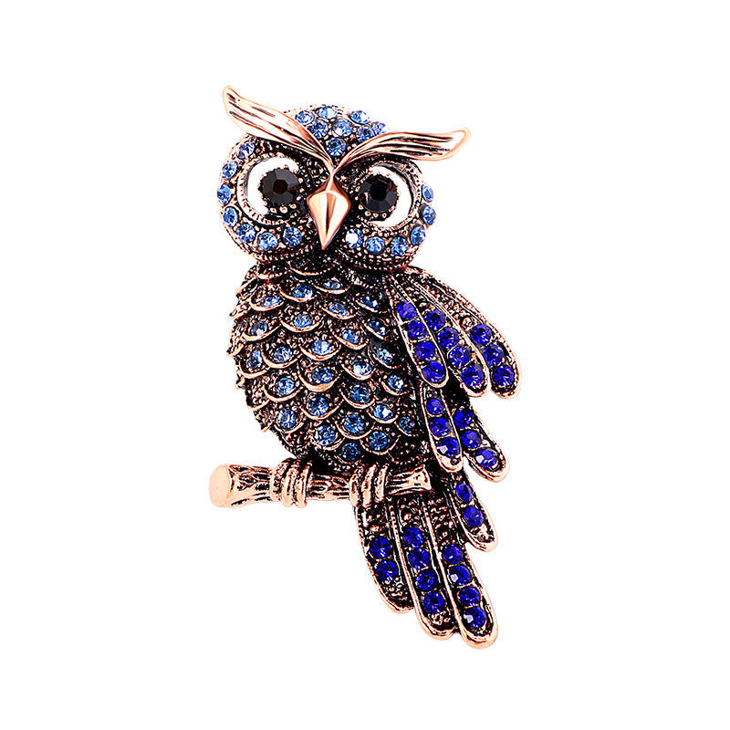 Owl Rhinestone Brooch PA5539