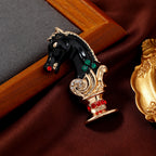 Chess Horse Shaped Brooch PA5543