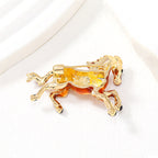 Galloping Horse Alloy Brooch PA5546